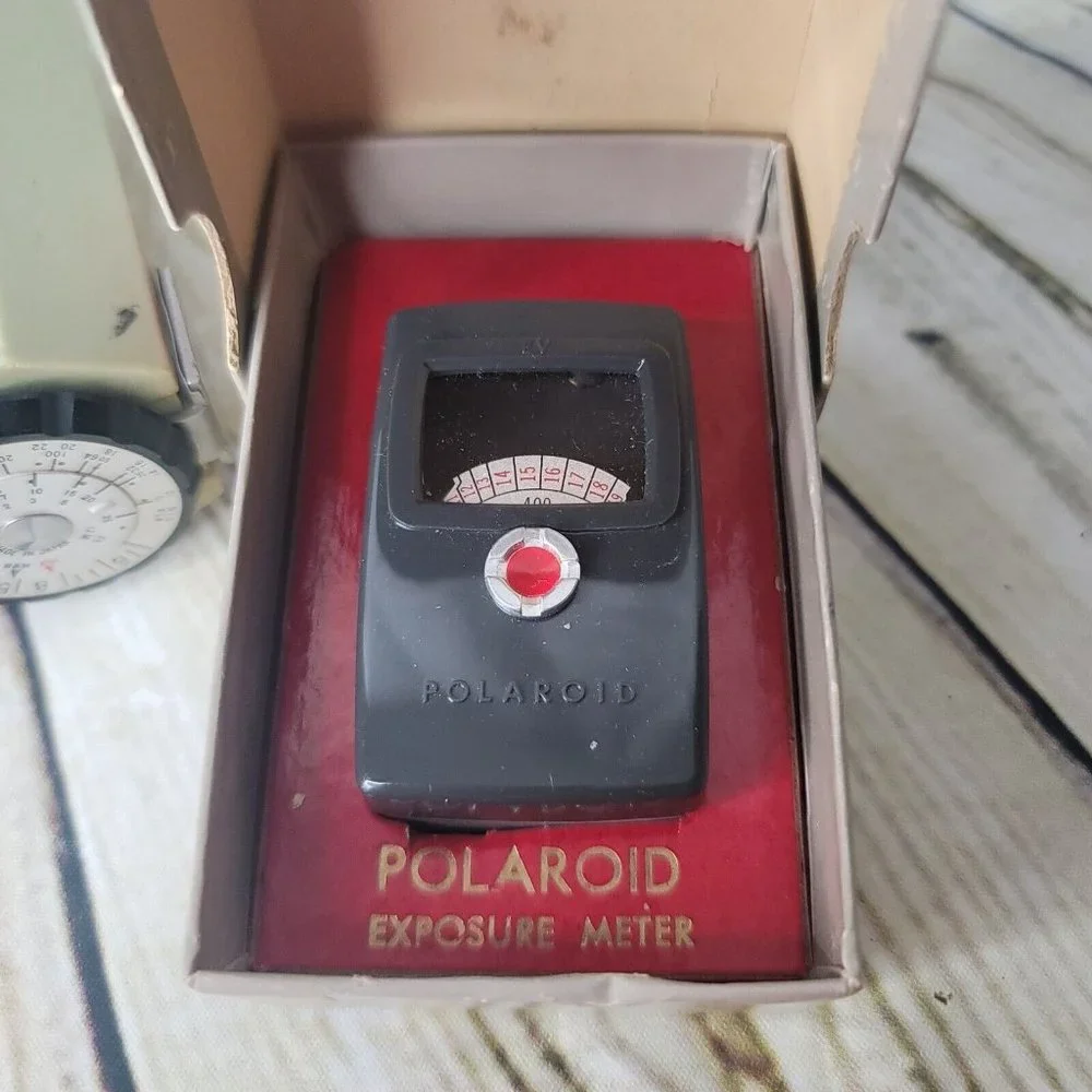 Vtg Polaroid Exposure Meter PR23A Wink Light and Sunset TR100 Meter 3 Untested
